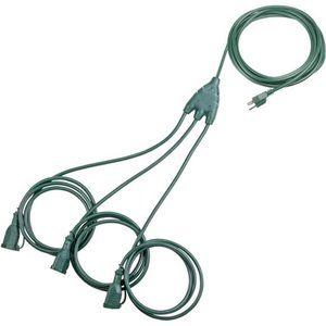 Outdoor Extension Cord 1 to 3 Splitter, 24 ft Extension(36 ft ), Multi Outlet